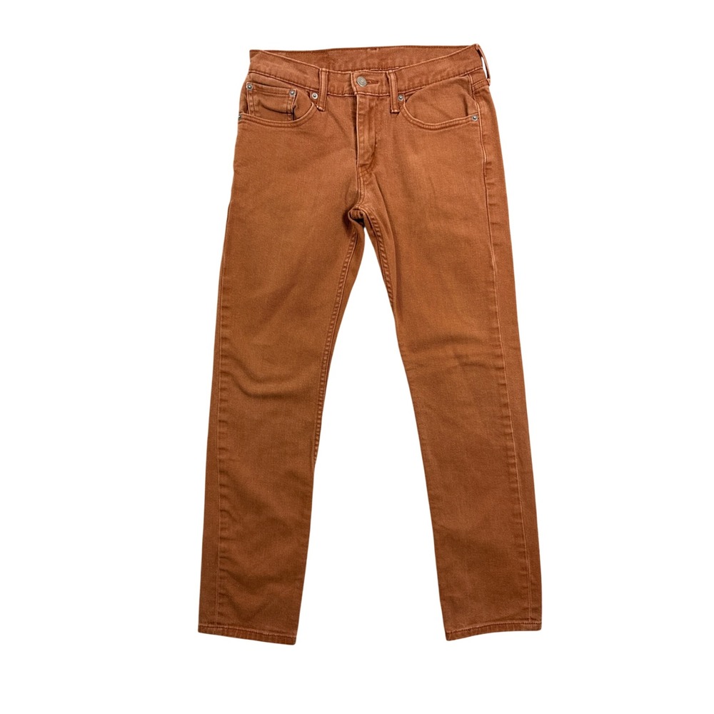Levis 511 Slim Fit Jeans Mens 30x30 Rust Brown Terracotta Stretch 04511-2331